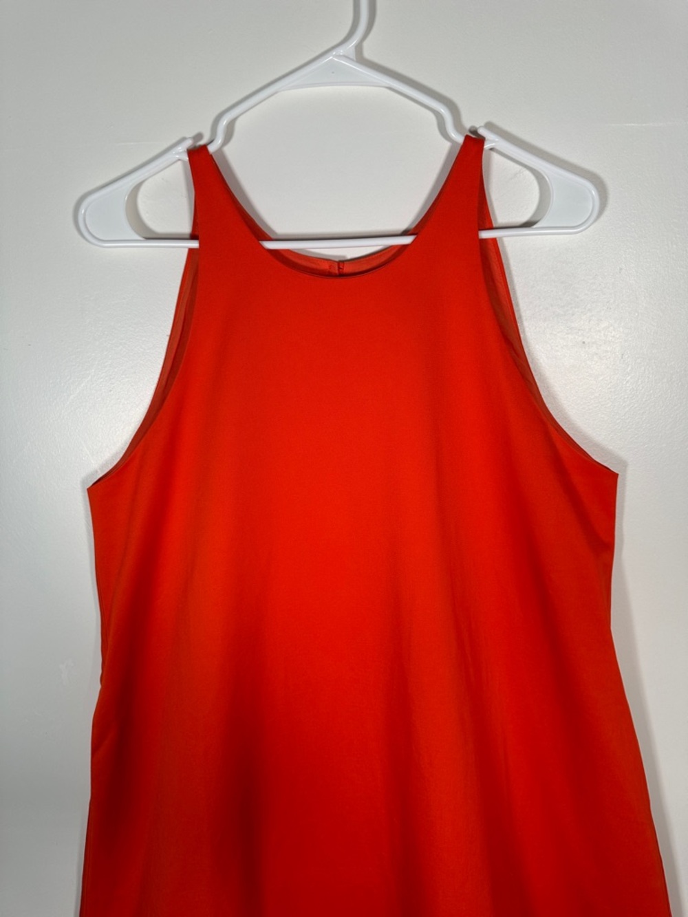 Bird & Knoll Orange Maxi Dress Sleeveless A-Line Minimalist Size L Flowy Chic - Picture 8 of 14